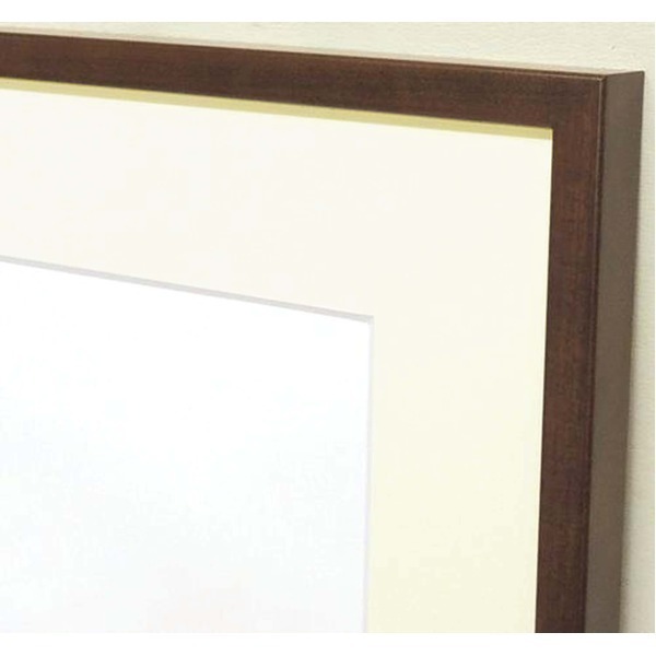 水彩額縁/フレーム [F10号/ブラウン] 壁掛けひも/アクリル/マット付き 化粧箱入り 5767