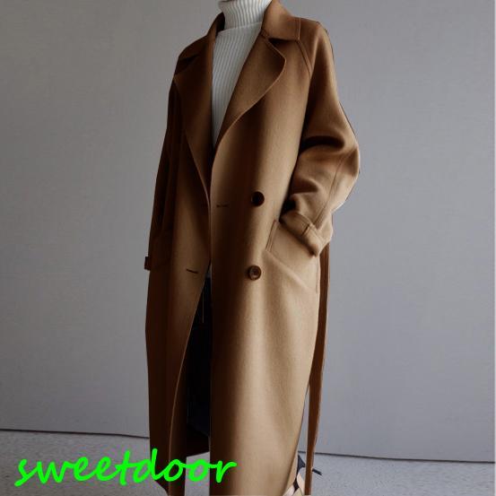 チェスターコート レディース アウター コート 通勤 秋冬 無地 ロング