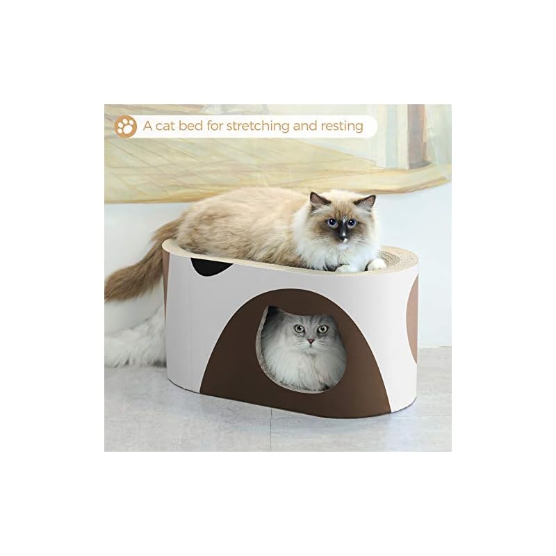 ComSaf 猫 爪とぎ 大型 つめとぎ 段ボール トンネル型 爪研ぎ ベッド 高密度 耐久性 58ｘ31ｘ30cm