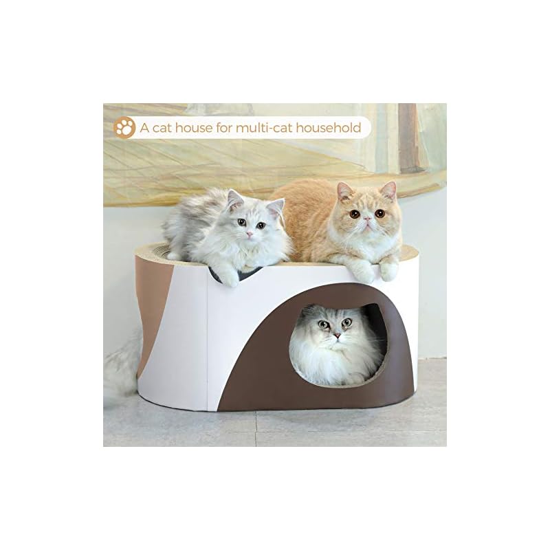 ComSaf 猫 爪とぎ 大型 つめとぎ 段ボール トンネル型 爪研ぎ ベッド 高密度 耐久性 58ｘ31ｘ30cm