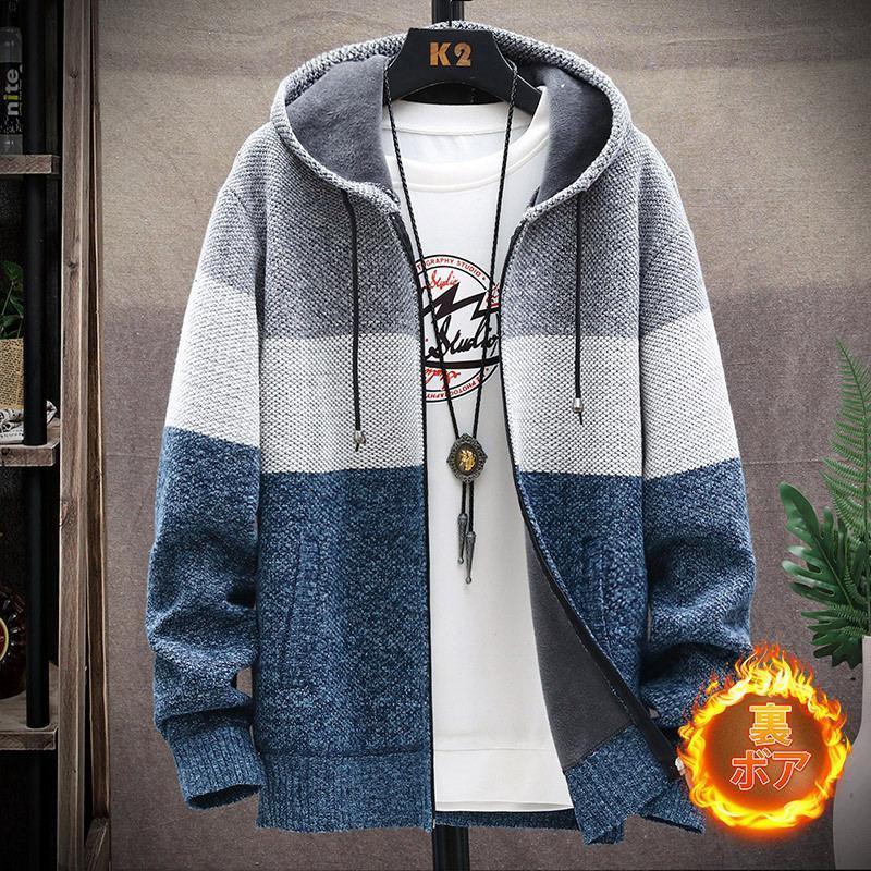 【即納】カーディガン メンズ ニットジャケット パーカー 裏ボア 裏起毛 セーター アウター 長袖 無地 春秋冬 前開き カジュアル 厚手 トップス フード付き 【即納】カーディガン メンズ ニットジャケット パーカー 裏ボア 裏起毛 セーター アウター 長袖 無地 春秋冬 前開き カジュアル 厚手 トップス フード付き