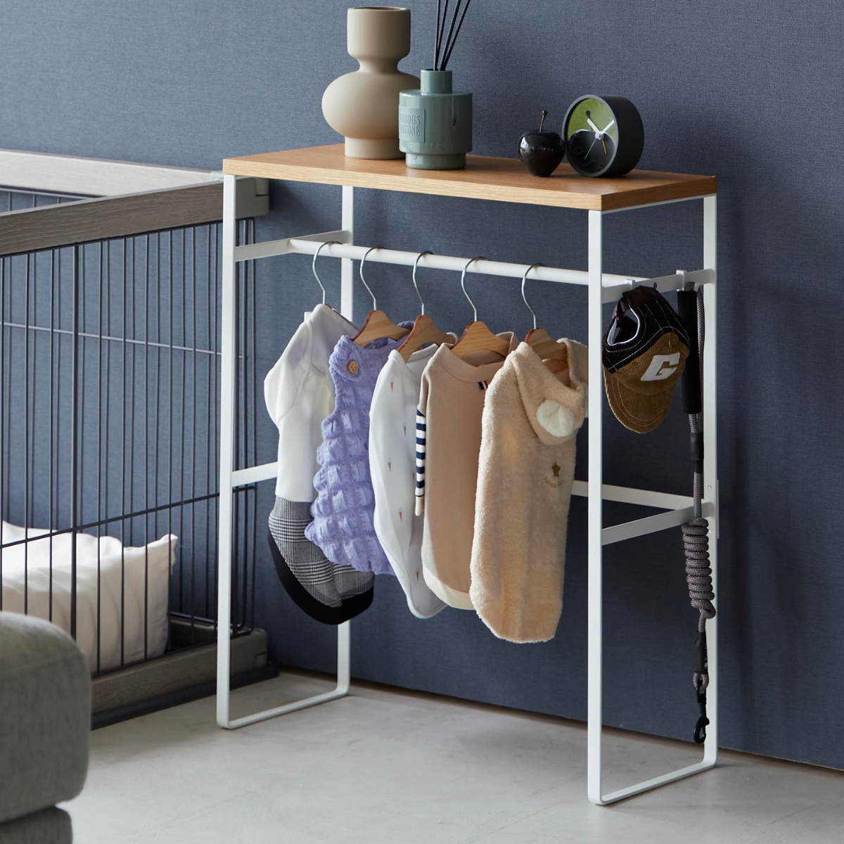 山崎実業 tower ペットコートハンガーラック タワー タワーシリーズ ペット用品 ペットコート ハンガーラック ペット用ハンガー スリム ドッグウェア 犬服 ペット服 ペットウェア 小型犬