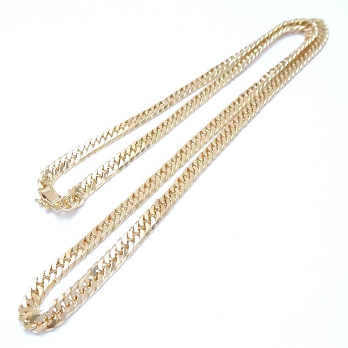 喜平ネックレス K18YG イエローゴールド 6面 ダブル 60cm 51.2g/75681【中古】