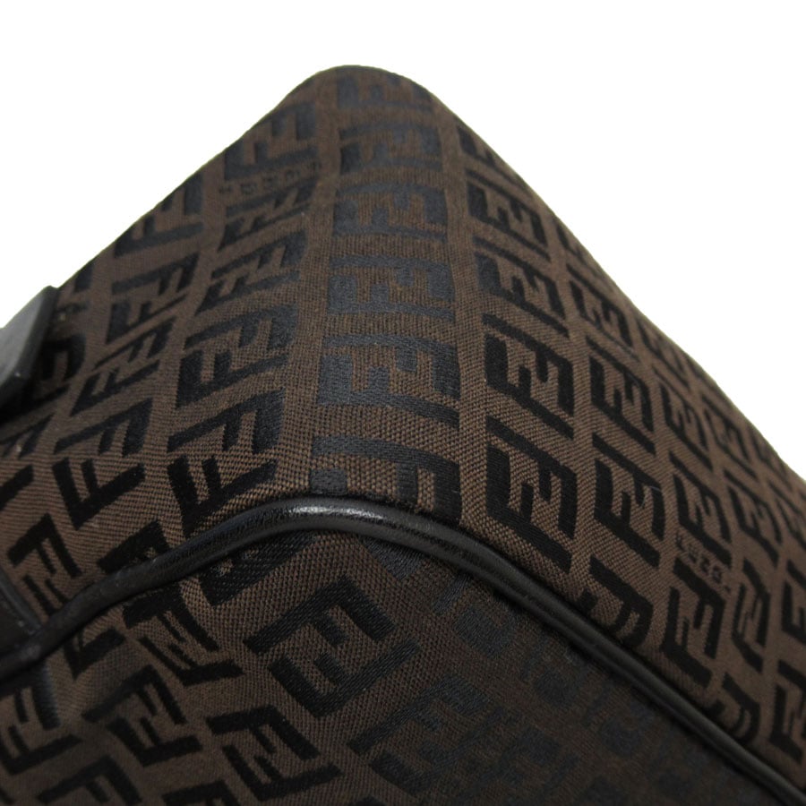 フェンディ FENDI ハンドバッグ ズッキーノ キャンバス/レザー ブラウン/ブラック レディース w0335a