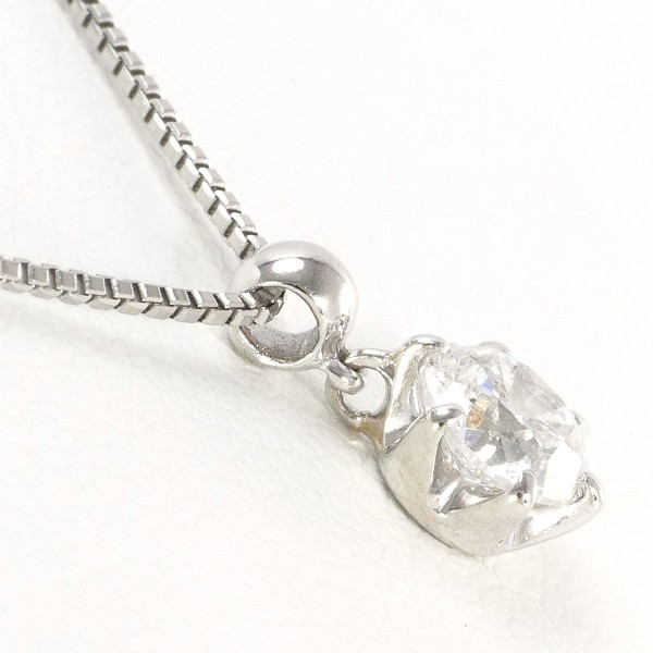 PT PT850 ネックレス ダイヤ 0.445 鑑定書 約40cm ジュエリー 中古 PT PT850 ネックレス ダイヤ 0.445 鑑定書 約40cm ジュエリー 中古