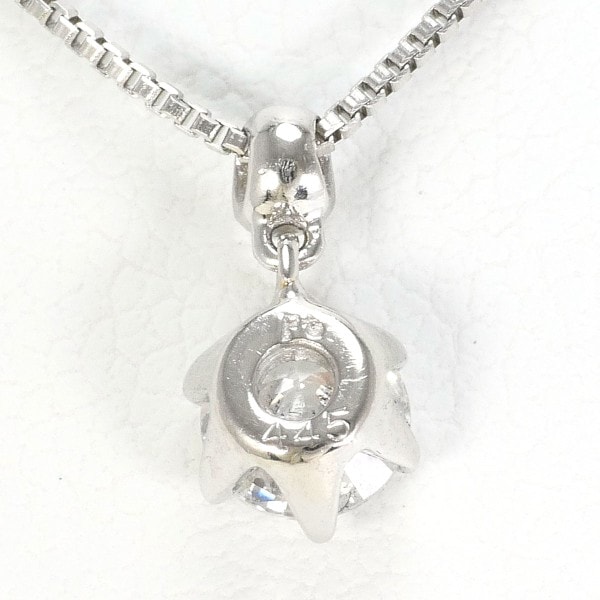 PT PT850 ネックレス ダイヤ 0.445 鑑定書 約40cm ジュエリー 中古 PT PT850 ネックレス ダイヤ 0.445 鑑定書 約40cm ジュエリー 中古