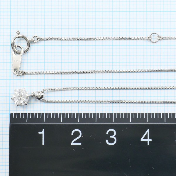 PT PT850 ネックレス ダイヤ 0.445 鑑定書 約40cm ジュエリー 中古 PT PT850 ネックレス ダイヤ 0.445 鑑定書 約40cm ジュエリー 中古