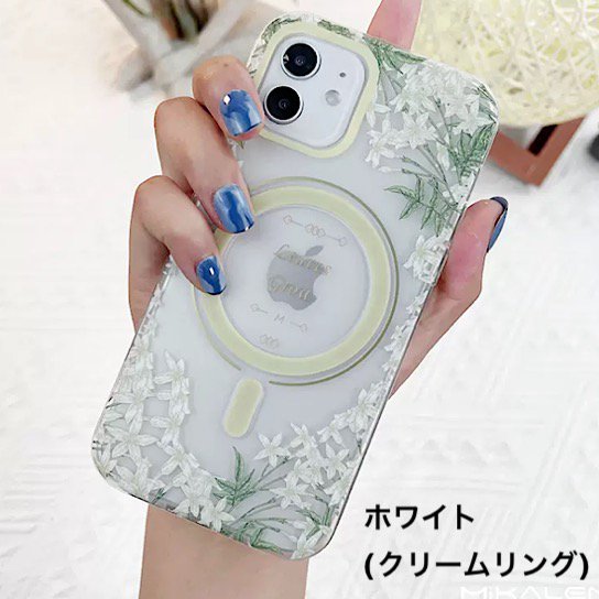 【取寄：納期2週間】iPhoneケース フラワー 透明感 花柄 レディースiPhone13 iPhone12 iPhone11 iPhone13Pro iPhone14 スマホケース ベルトなし