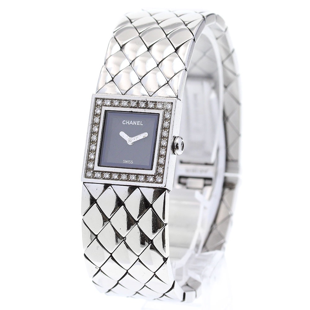 訳あり シャネル CHANEL マトラッセ ダイヤベゼル クォーツ レディース _838688【中古】 訳あり シャネル CHANEL マトラッセ ダイヤベゼル クォーツ レディース _838688【中古】