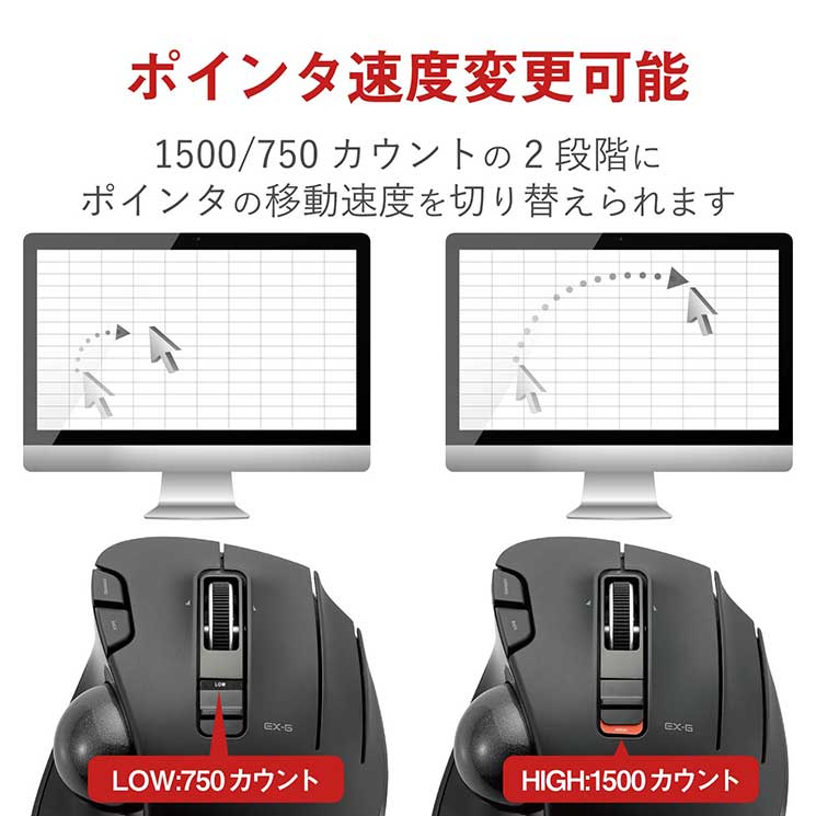 ﾄﾗｯｸﾎﾞｰﾙマウス WEB通販限定 親指 6ボタン ﾁﾙﾄ機能 無線 高性能 ブラック