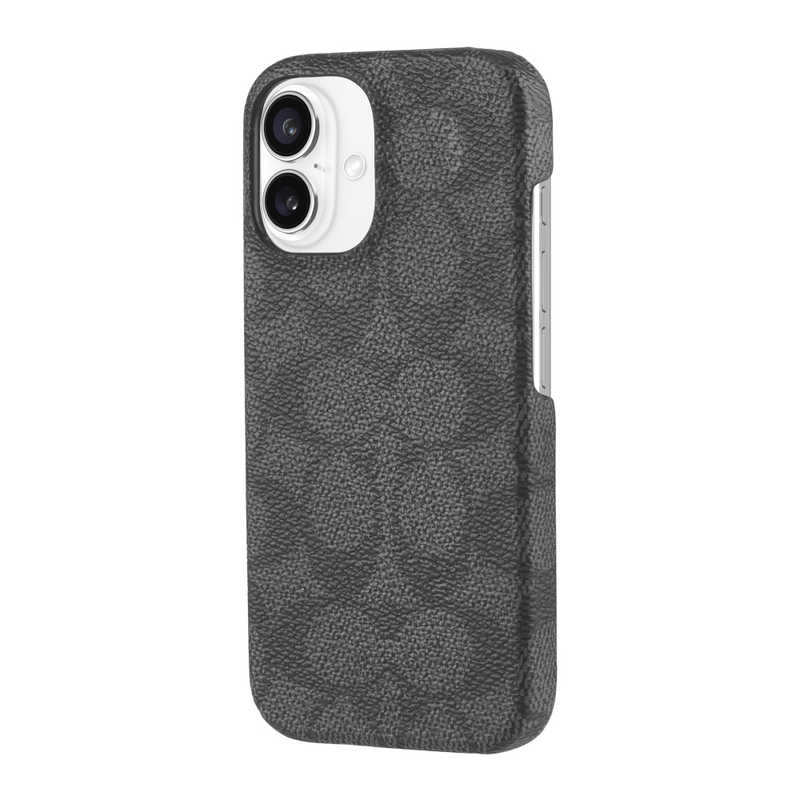 COACH iPhone 16 Coach Slim Wrap Case - Signature Charcoal CH054094 COACH iPhone 16 Coach Slim Wrap Case - Signature Charcoal CH054094
