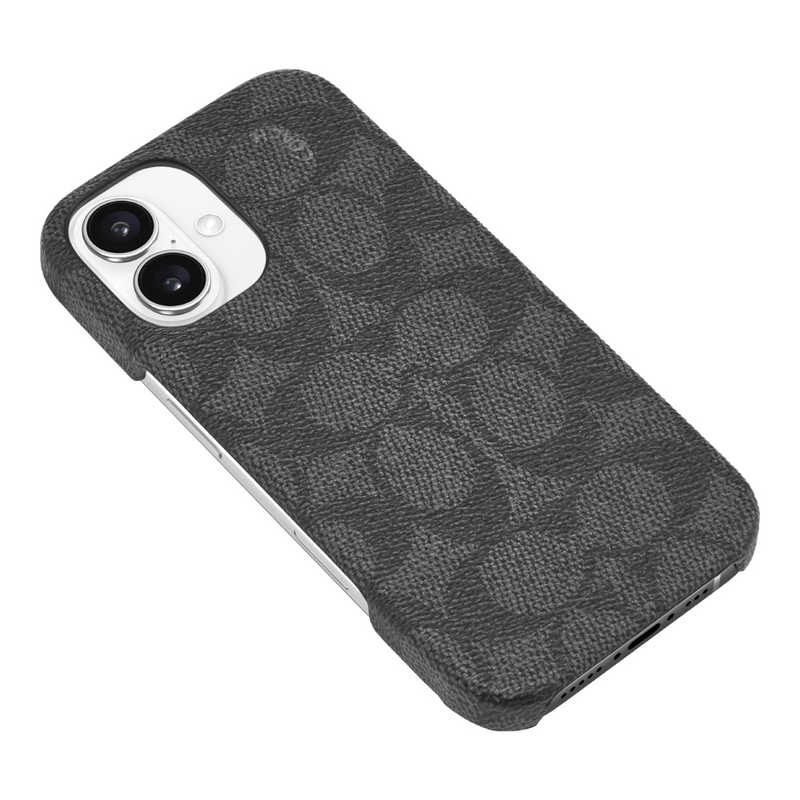 COACH iPhone 16 Coach Slim Wrap Case - Signature Charcoal CH054094 COACH iPhone 16 Coach Slim Wrap Case - Signature Charcoal CH054094