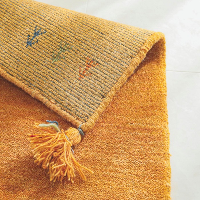 シンプルギャッベマット AYAKA(アヤカ) 玄関マット 70×120cm ベージュ「GSCD802961」