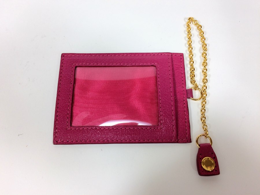 長財布 レザー バイカラー ピンク 中古品