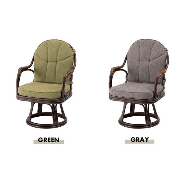 ラタン回転チェア ラタン ラッカー塗装 ポリプロピレン ポリエステル