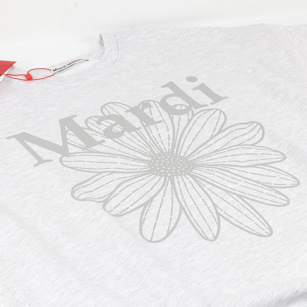 SWEATSHIRT FLOWERMARDI HEATHER LIGHTGREY 長袖 レディース 韓国 ファッション アパレル SWEATSHIRT FLOWERMARDI HEATHER LIGHTGREY 長袖 レディース 韓国 ファッション アパレル