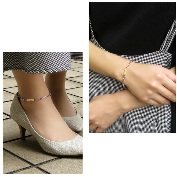 刻印無料 close to me St ステンレス 2way プレート ブレスレット アンクレット