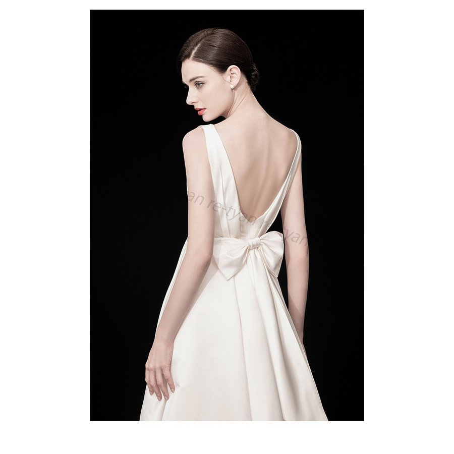 フォマールドレス 司会演出写真撮影 ウェディングドレス 白 二次会 結婚式ドレス 安いフォトウエディ