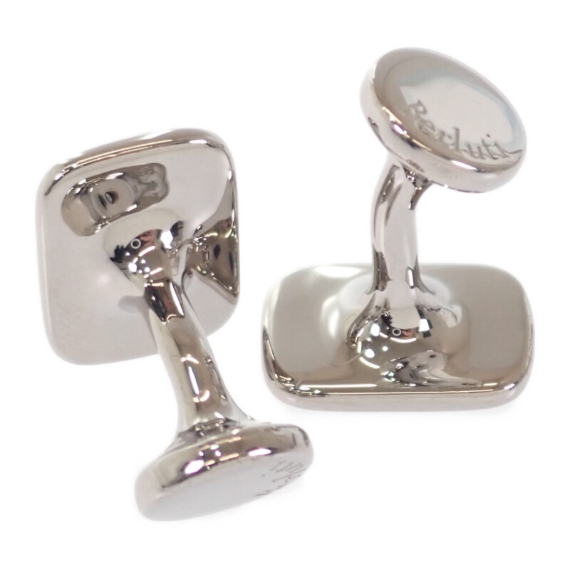 【せるお　美品】BERLUTI カリグラフィーカフリンクス シルバー 449805-01_600x600_crop_center.