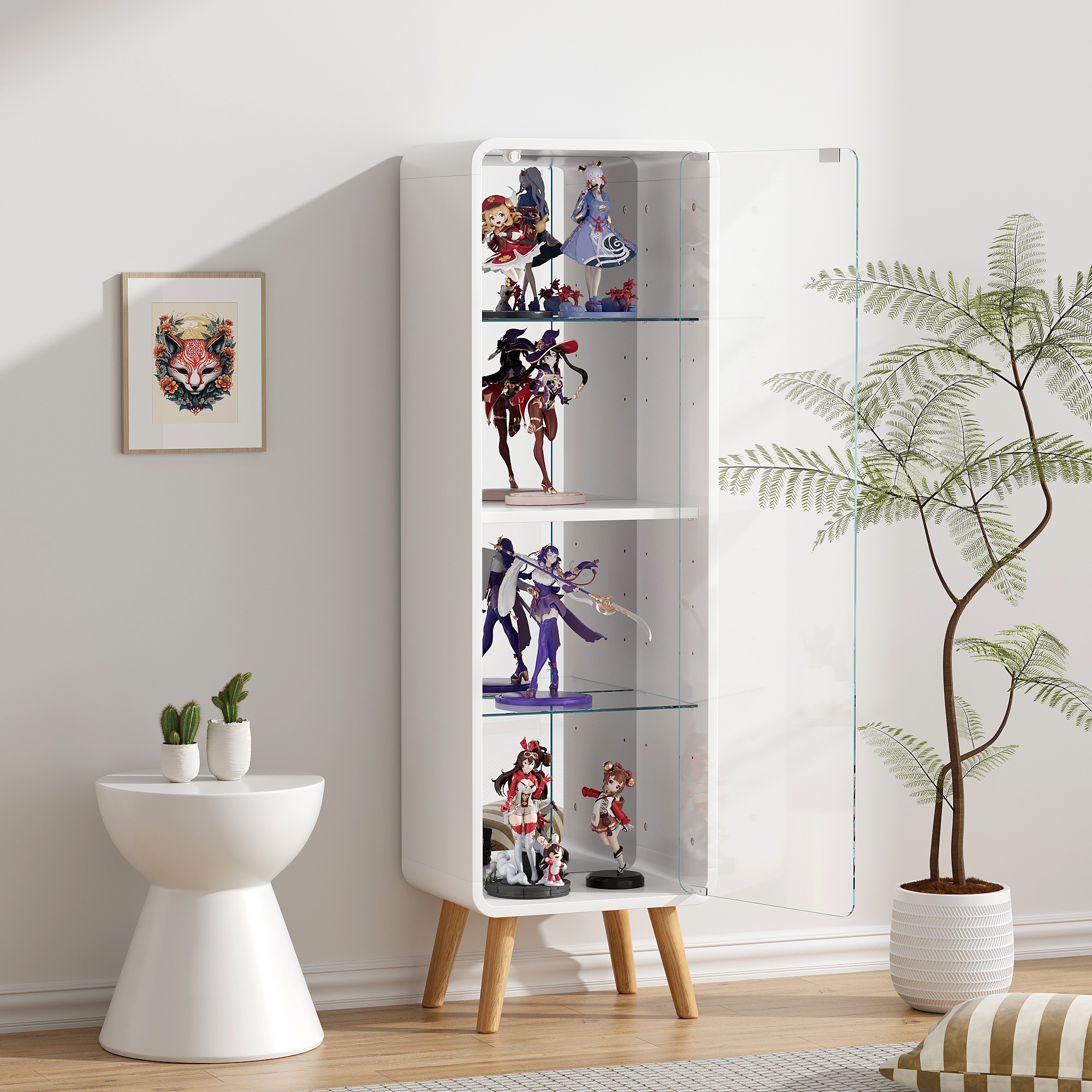 【2点購入で150OFF】【夏日限り激安SALE】コレクションケース コレクションシェルフ ガラスディスプレイキャビネット4段 高さ調節可能 フィギュア 収納 背面ミラー 強化ガラス棚 サイズ:幅36 【2点購入で150OFF】【夏日限り激安SALE】コレクションケース コレクションシェルフ ガラスディスプレイキャビネット4段 高さ調節可能 フィギュア 収納 背面ミラー 強化ガラス棚 サイズ:幅36