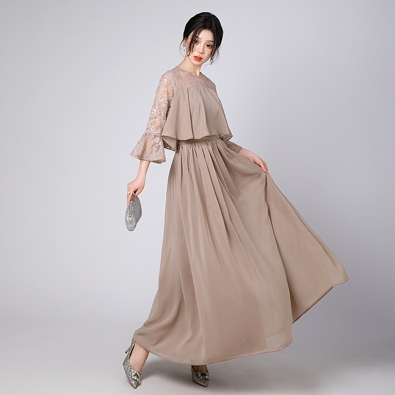 【縁夢】 レース袖 フリル イブニングドレス ロングワンピース イブパーティードレス キャバ 着痩せ 大人 同窓会 披露宴 卒業式 結婚式 演奏会 ウェディング 二次会 発表会 メガ割 【縁夢】 レース袖 フリル イブニングドレス ロングワンピース イブパーティードレス キャバ 着痩せ 大人 同窓会 披露宴 卒業式 結婚式 演奏会 ウェディング 二次会 発表会 メガ割