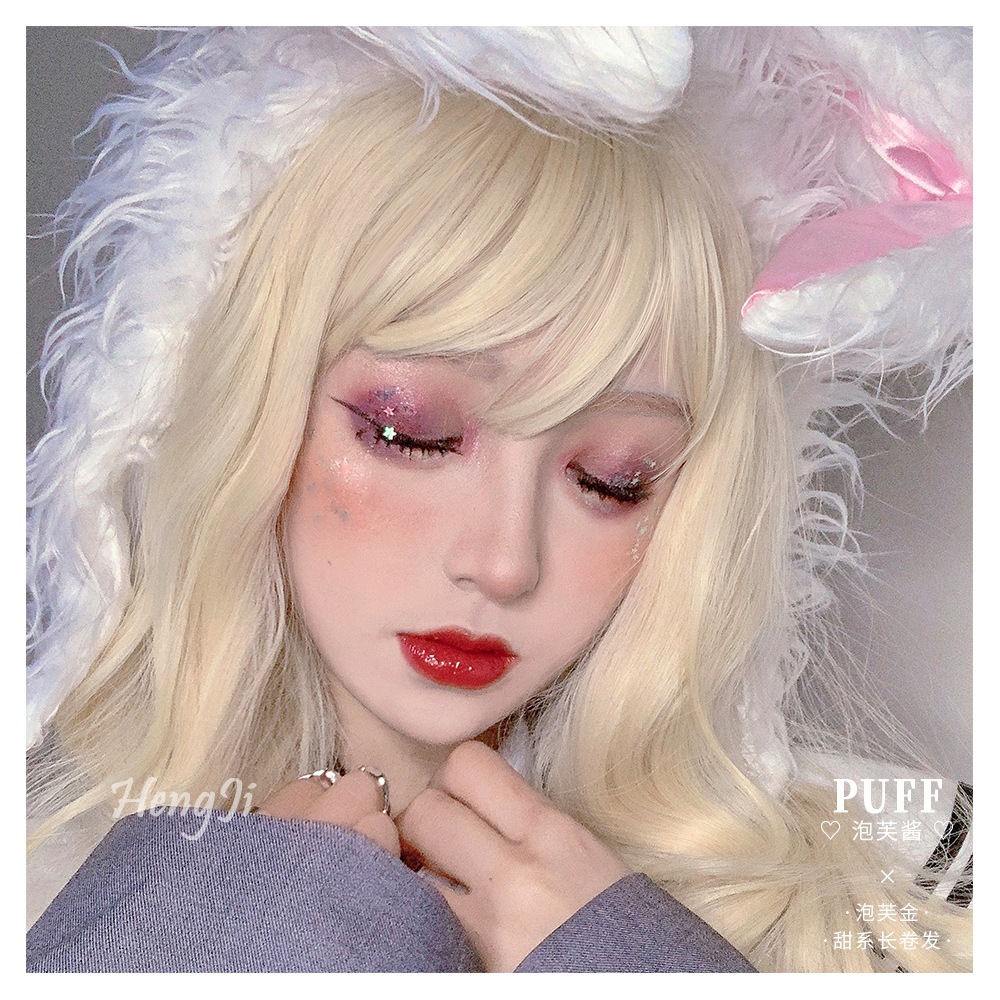 ウィッグ女性の長い髪のロリーー自然なリアルな女の子jkの顔の修理かわいいlo偽の髪