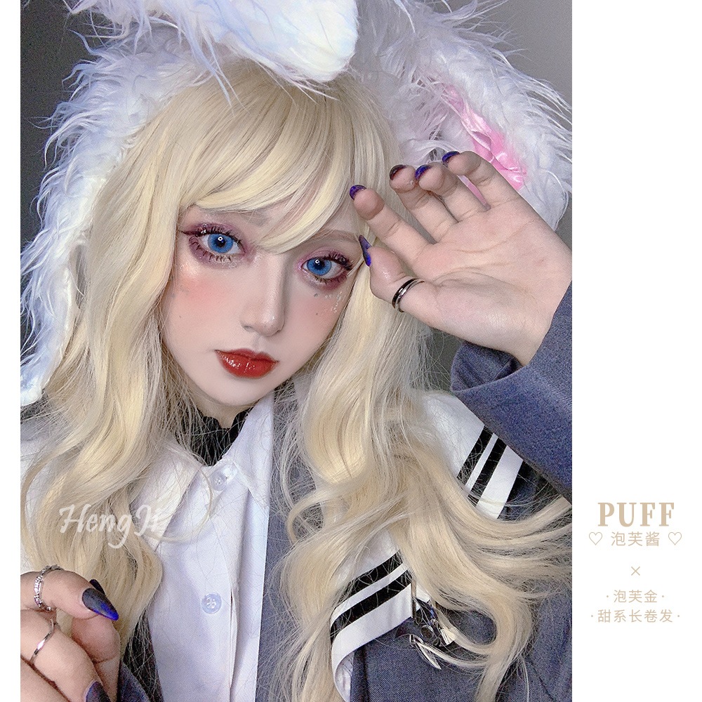 ウィッグ女性の長い髪のロリーー自然なリアルな女の子jkの顔の修理かわいいlo偽の髪