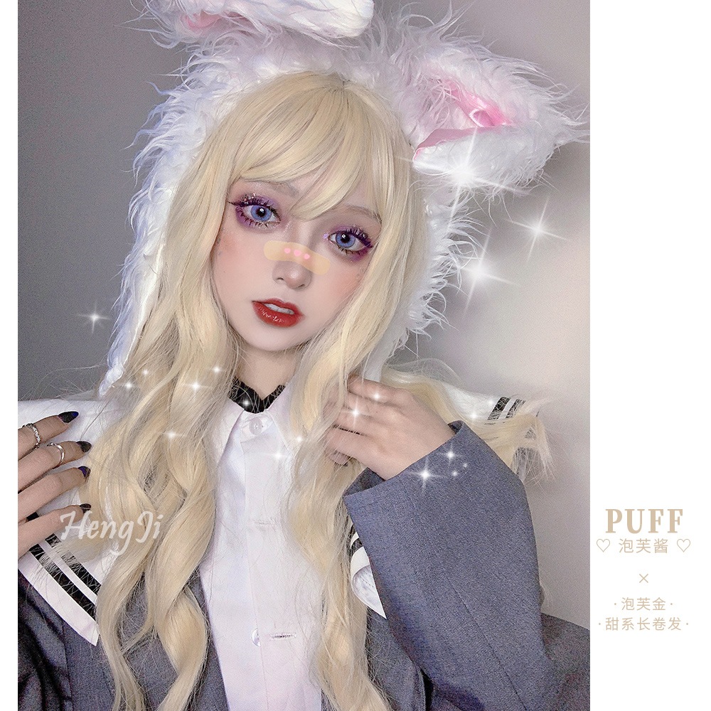 ウィッグ女性の長い髪のロリーー自然なリアルな女の子jkの顔の修理かわいいlo偽の髪