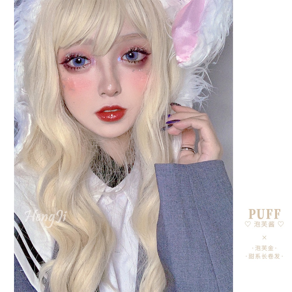 ウィッグ女性の長い髪のロリーー自然なリアルな女の子jkの顔の修理かわいいlo偽の髪