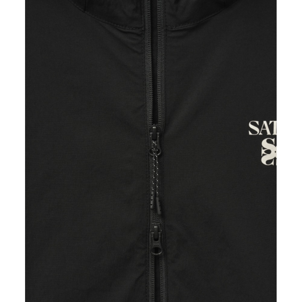 SATUR パッカブル ウィンドブレーカー ブラック ロトン