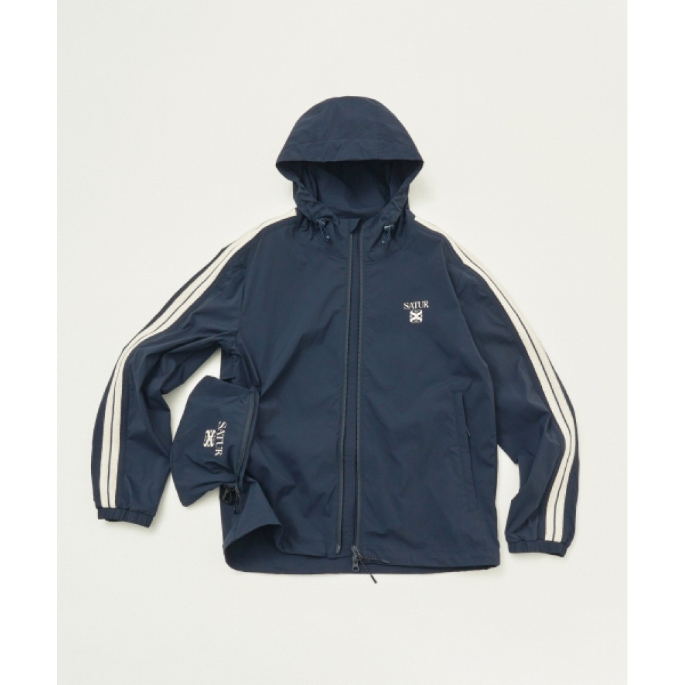 SATUR パッカブル ウィンドブレーカー ブラック ロトン