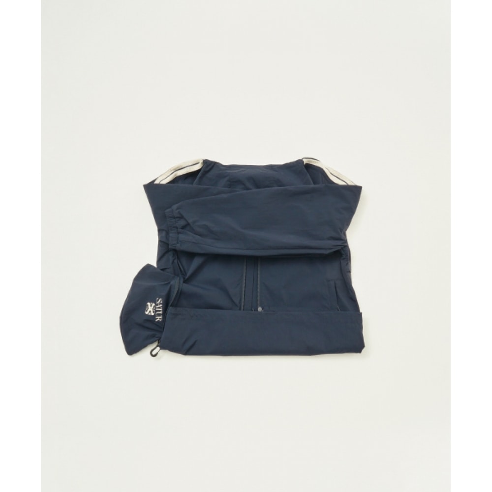 SATUR パッカブル ウィンドブレーカー ブラック ロトン