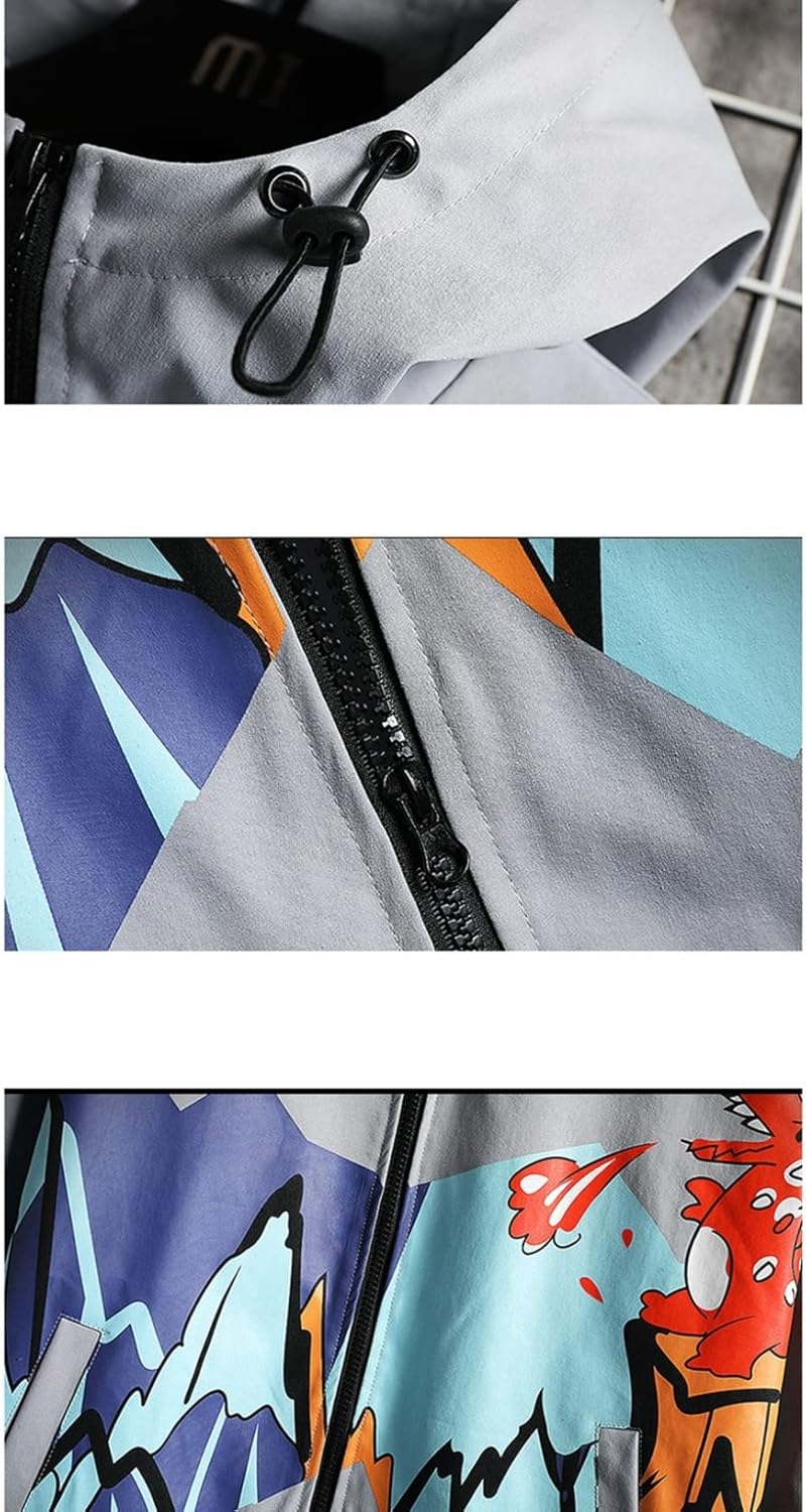 ジャケット パーカー ジップアップ メンズ bf風 切り替え ポケット