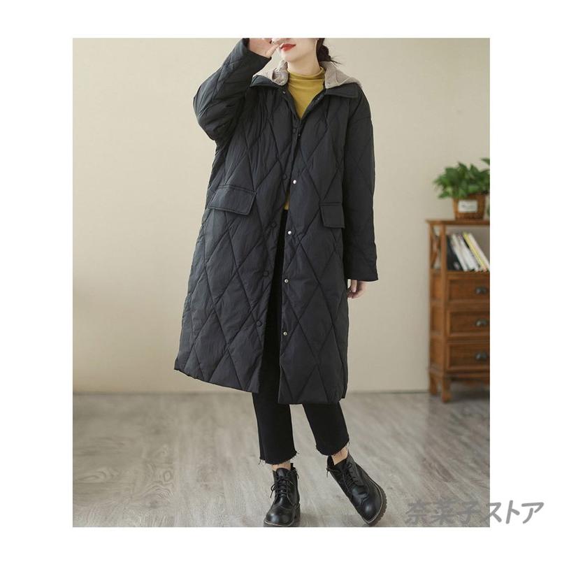 人気商品超目玉 中綿コート 中綿ジャケット レディース フード付き　ロング丈　 ダウンコート アウター 秋冬 ブルゾン カジュアル