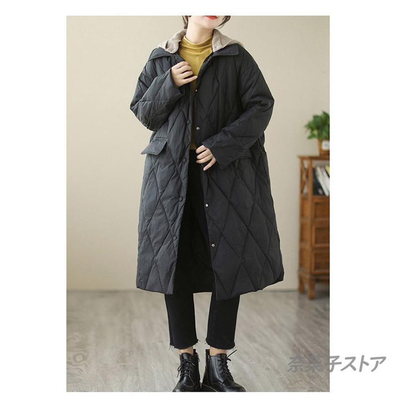 人気商品超目玉 中綿コート 中綿ジャケット レディース フード付き　ロング丈　 ダウンコート アウター 秋冬 ブルゾン カジュアル