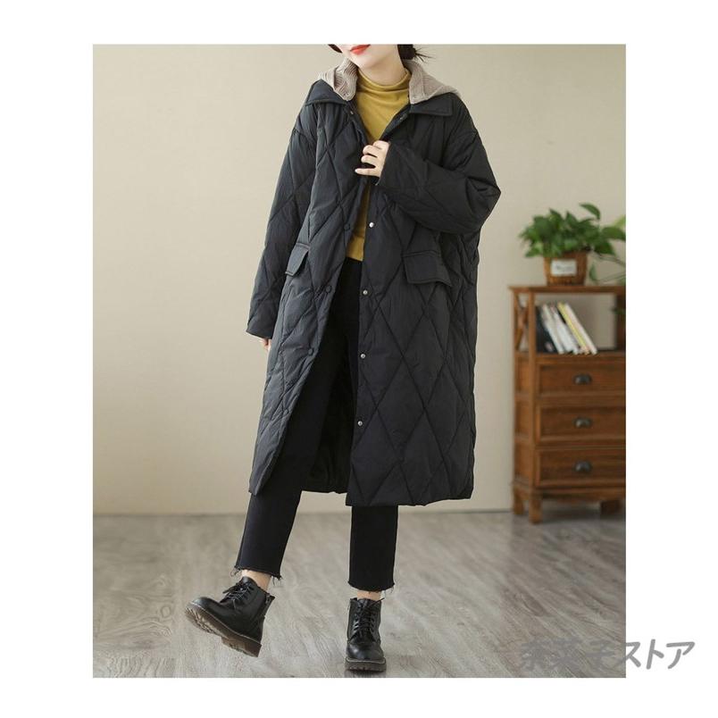 人気商品超目玉 中綿コート 中綿ジャケット レディース フード付き　ロング丈　 ダウンコート アウター 秋冬 ブルゾン カジュアル