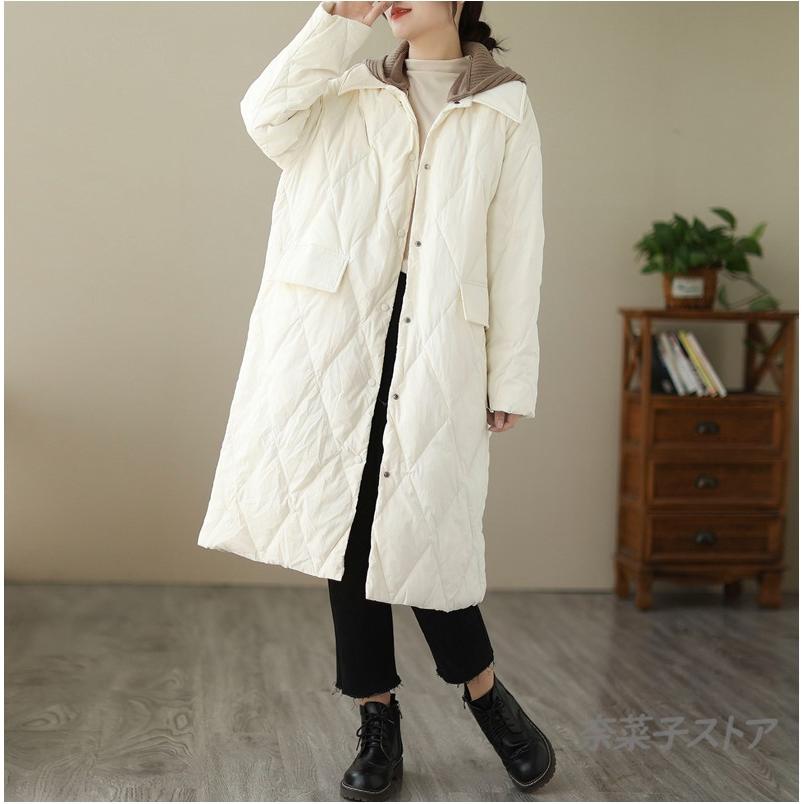 人気商品超目玉 中綿コート 中綿ジャケット レディース フード付き　ロング丈　 ダウンコート アウター 秋冬 ブルゾン カジュアル