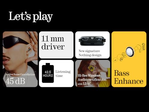ワイヤレスイヤホン ノイズキャンセリング/ChatGPT対応/Bluetooth / 最大40.5時間使用可能 / 軽量/外音取り込み/ハイレゾ対応 (ブラック)