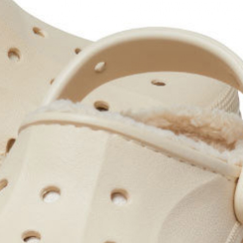 Crocs レディース BAYA プラットフォーム裏地付きクロッグホワイト Crocs レディース BAYA プラットフォーム裏地付きクロッグホワイト