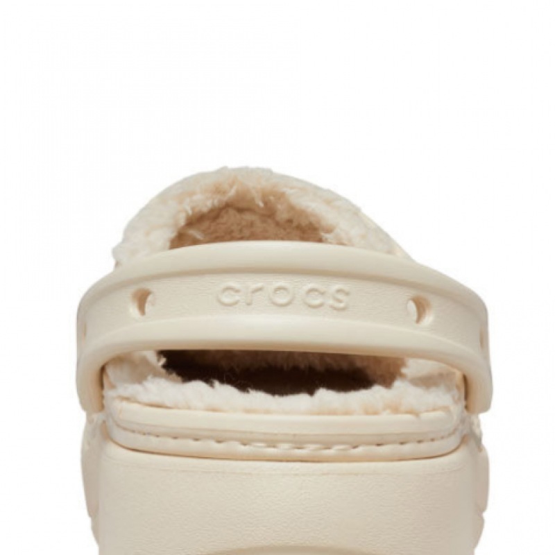 Crocs レディース BAYA プラットフォーム裏地付きクロッグホワイト Crocs レディース BAYA プラットフォーム裏地付きクロッグホワイト