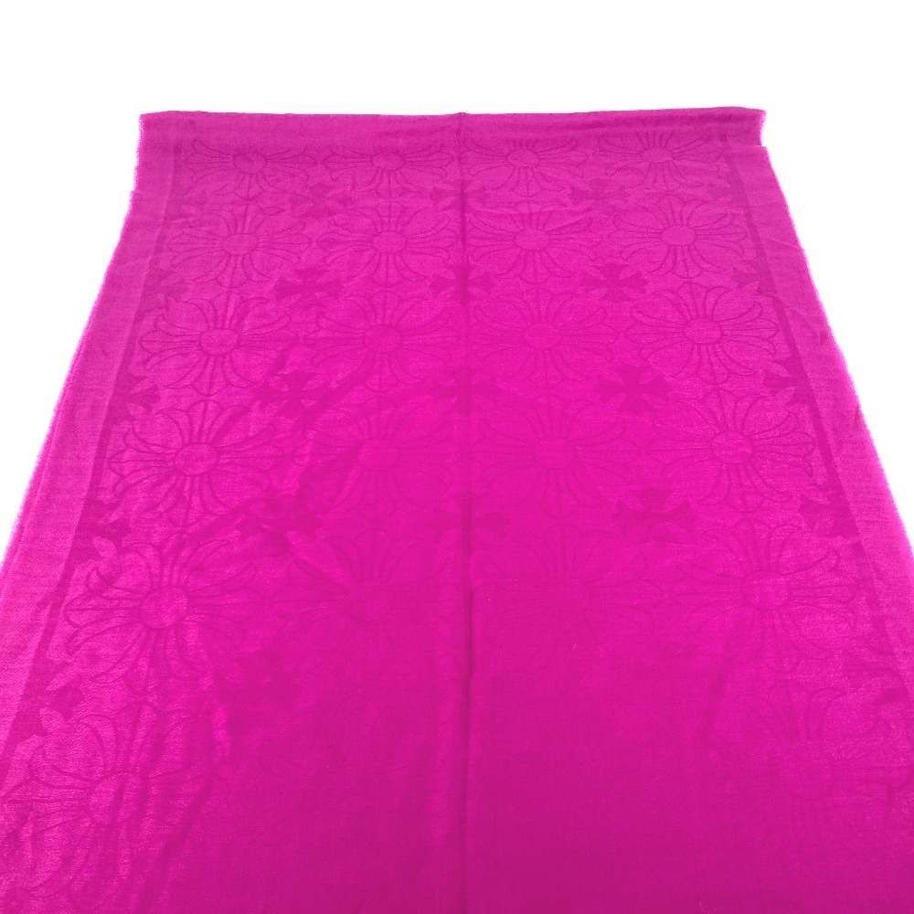 ストール ロゴ CHプラス ショール フリンジ カシミヤ パープル ストール ロゴ CHプラス ショール フリンジ カシミヤ パープル