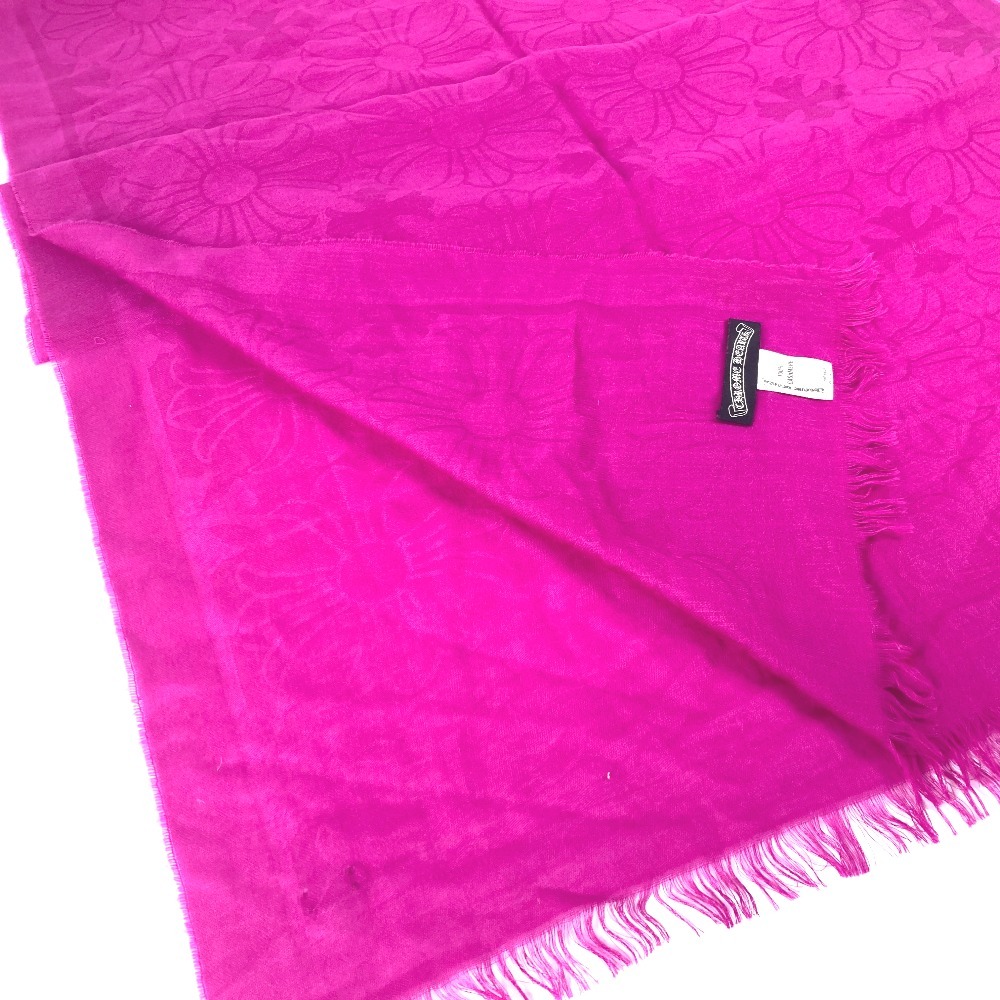 ストール ロゴ CHプラス ショール フリンジ カシミヤ パープル ストール ロゴ CHプラス ショール フリンジ カシミヤ パープル