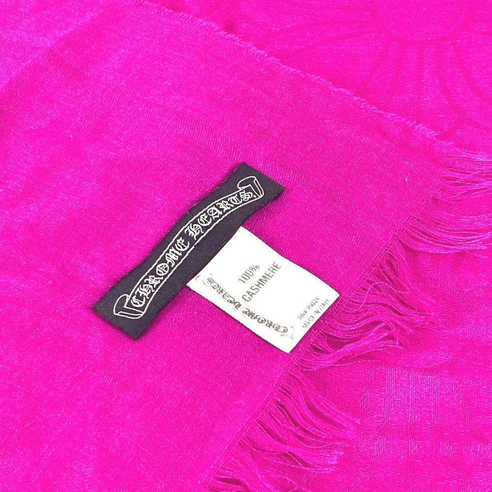 ストール ロゴ CHプラス ショール フリンジ カシミヤ パープル ストール ロゴ CHプラス ショール フリンジ カシミヤ パープル