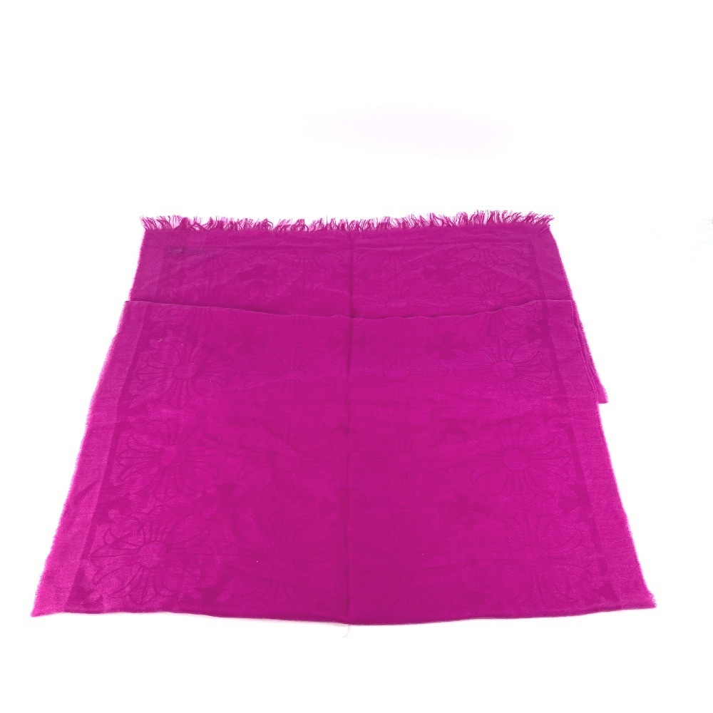 ストール ロゴ CHプラス ショール フリンジ カシミヤ パープル ストール ロゴ CHプラス ショール フリンジ カシミヤ パープル