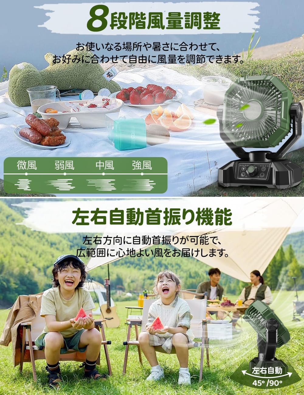 扇風機 多機能 キャンプ 充電式 風量8段階調節 20000mAh充電池内蔵 最大50時間連続使用 Type-C充電式 モバイルバッテリー機能 スマホ充電器 吊り下げ タイマー機能 自動首振り リモコ 扇風機 多機能 キャンプ 充電式 風量8段階調節 20000mAh充電池内蔵 最大50時間連続使用 Type-C充電式 モバイルバッテリー機能 スマホ充電器 吊り下げ タイマー機能 自動首振り リモコ
