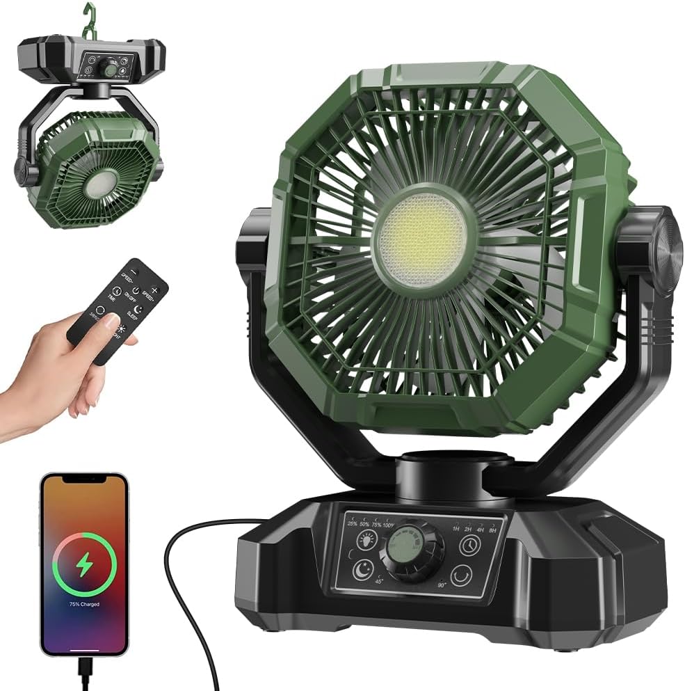 扇風機 多機能 キャンプ 充電式 風量8段階調節 20000mAh充電池内蔵 最大50時間連続使用 Type-C充電式 モバイルバッテリー機能 スマホ充電器 吊り下げ タイマー機能 自動首振り リモコ 扇風機 多機能 キャンプ 充電式 風量8段階調節 20000mAh充電池内蔵 最大50時間連続使用 Type-C充電式 モバイルバッテリー機能 スマホ充電器 吊り下げ タイマー機能 自動首振り リモコ