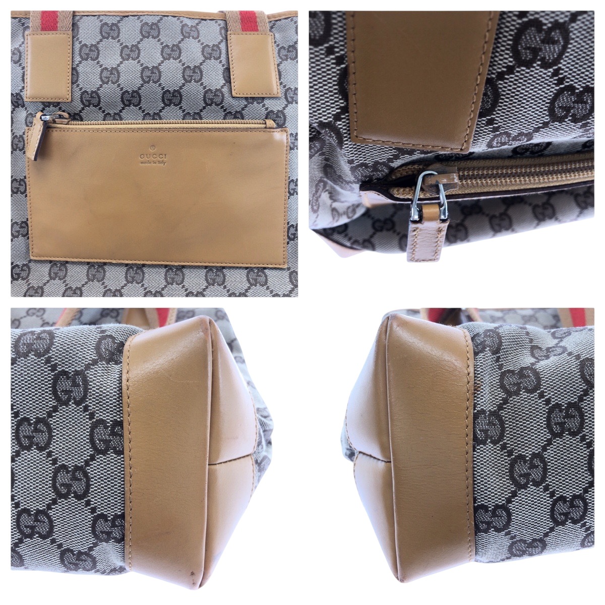 ベージュ キャメル オレンジ シルバー金具 GGキャンバス 019 0402 ハンドバッグ トートバッグ レディース 502355