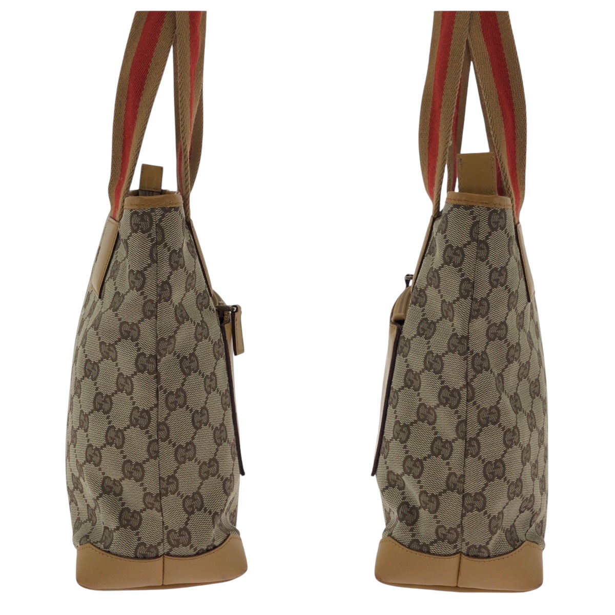 ベージュ キャメル オレンジ シルバー金具 GGキャンバス 019 0402 ハンドバッグ トートバッグ レディース 502355