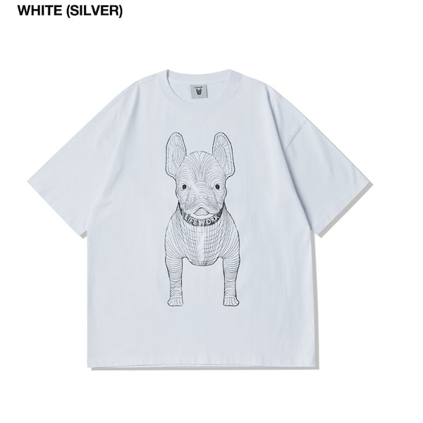 Qoo10] LIFEWORK ゴールドシルバードッグ 半袖 Tシャツ