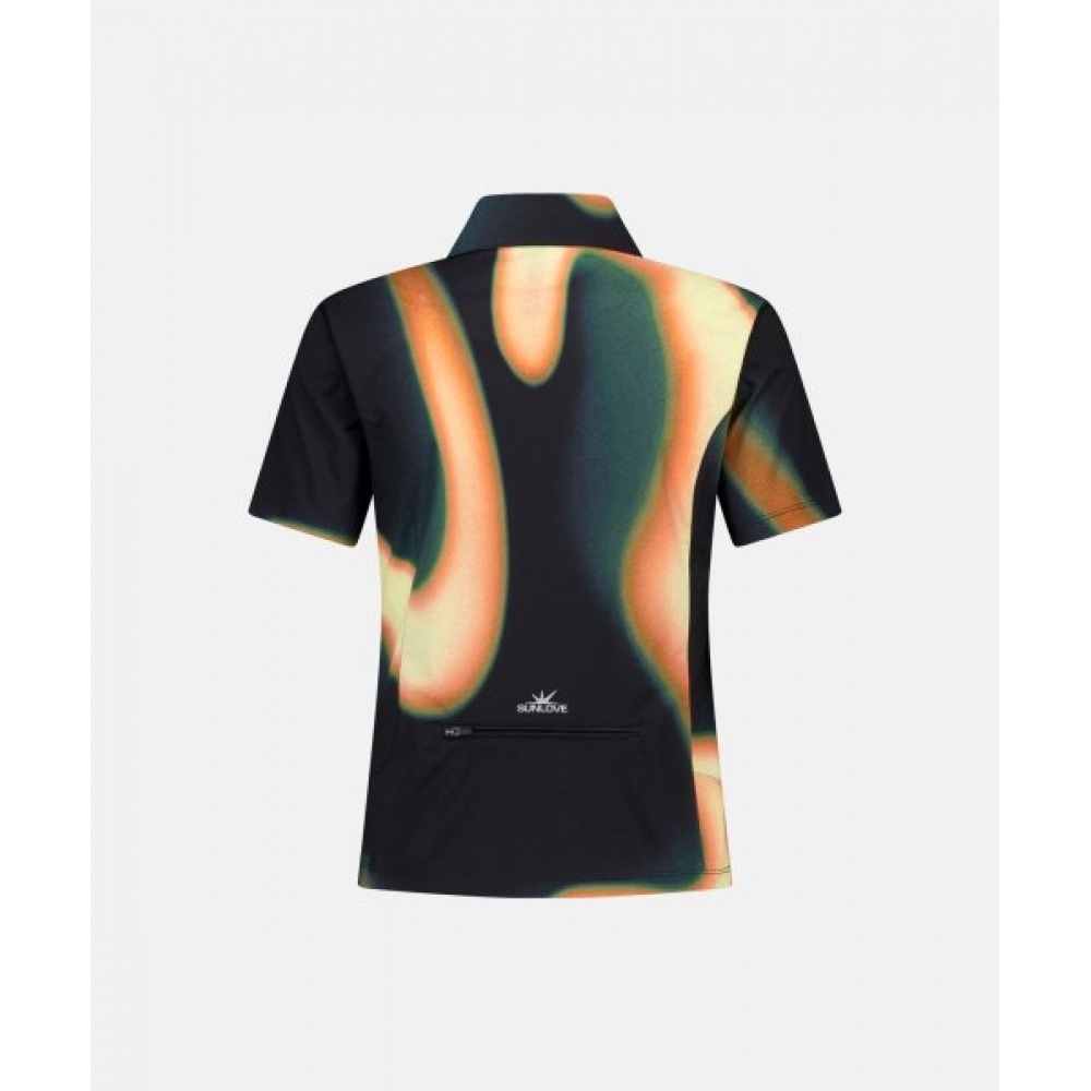 SUNLOVE W 東レ エアロジップシャツブラック